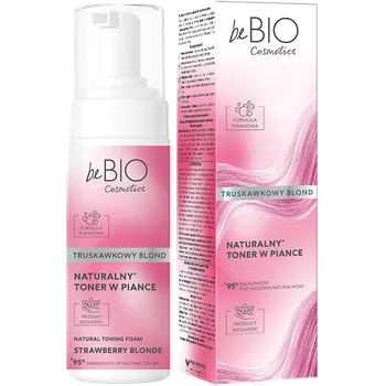 Barva na vlasy beBIO tónovací pěna jahodová blond, 120 ml