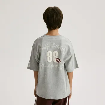 Dětská móda Reserved - Bavlněné tričko - světle šedá - 972HR-09M - 972HR-09M-140