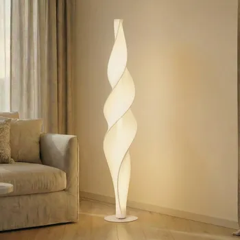 Lampička Lucande LED stojací lampa Novelle, bílá, CCT, výška 137 cm LED 13,6 W celkem - Doprava zdarma