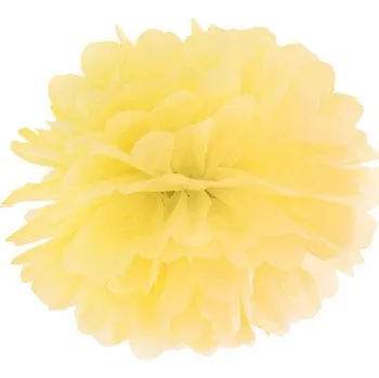 Obraz Bambule z hedvábného papíru - dekorativní, žlutý, 25 cm