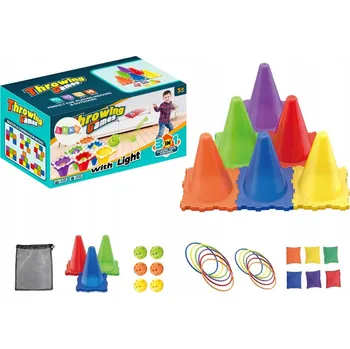 SADA SPORTOVNÍCH DOVEDNOSTNÍCH HER HOD NA CÍL TERČ 3V1 PRO DĚTI