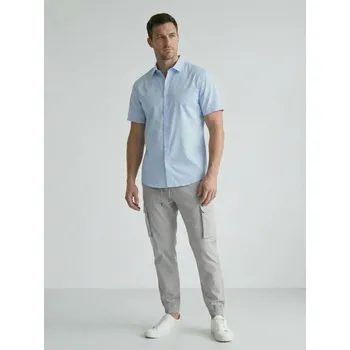 Pánské kalhoty Sinsay - Kalhoty jogger cargo - šedá - 520HS-09X - 520HS-09X-34