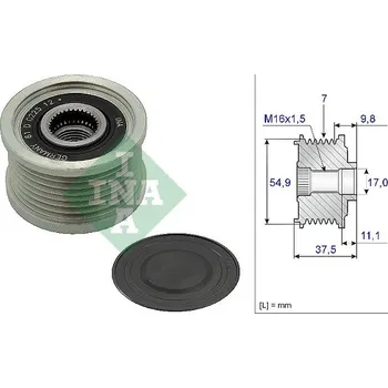 Alternátor Předstihová spojka mitsubishi canter 01> volnoběžka 3.0 d WINA 535 0235 10