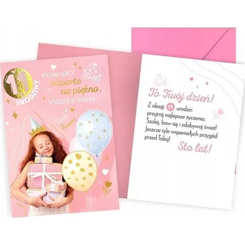 Obraz Přání V-096 Narozeniny 11 (číslice, holčička)