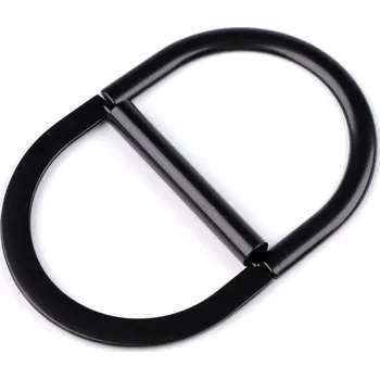 Kovová spona dvojitá, průvlek 35 mm, malé, 4 černý lak