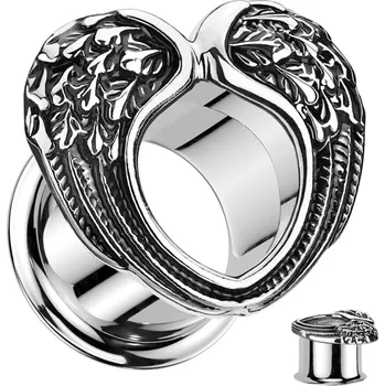 Piercing Šperky4U Tunel do ucha andělská křídla - TN01153-06