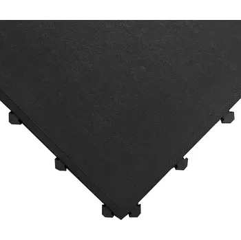 Rohožka Flomat Černá gumová protiúnavová protiskluzová rohož Premium Fatigue - 50 x 50 x 2,4 cm