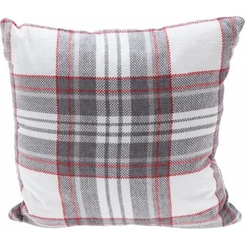 Polštář Polštář Karo šedý 45 × 45 cm