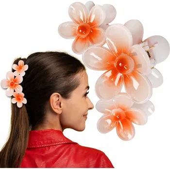 Sponka do vlasů skřipec čelist Tři Kytičky Velká Krásná ORANŽOVÁ