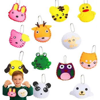 kreativní sada Sada na šití Vicloon, 12 filcových nášivek pro děti od 3 let