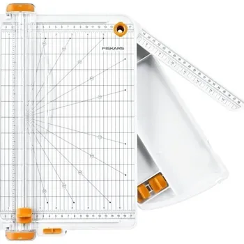 Kancelářské nůžky Fiskars Řezačka papíru SureCut A4, se zásobníkem