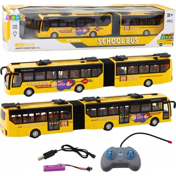 RC model auta ŠKOLNÍ AUTOBUS KLOUBOVÝ TROLEJBUS NA DÁLKOVÉ OVLÁDÁNÍ RC ŽLUTÝ 1:32