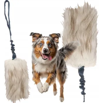 Hračka pro psa PŘETAHOVADLO PRO PSA štěně, hračka S TLUMIČEM s kožešinou, extra měkká