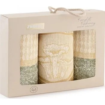 Utěrka ZWOLTEX Sada kuchyňských utěrek SLEPIČKY 3 ks