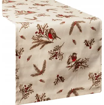 ubrus Dekorativní běhoun 40X140 béžový s vánočním motivem