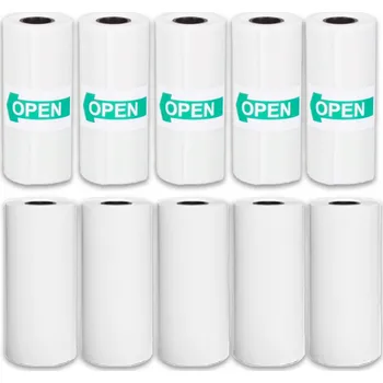 Příslušenství pro čtečku elektronické knihy 10 x TERMOCITLIVÝ SAMOLEPICÍ TERMOPAPÍR PRO TISKÁRNU