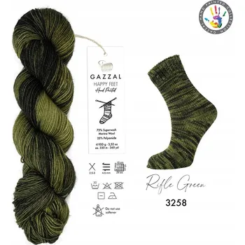 Příze Ponožková příze Gazzal Happy feet 3258