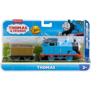 Vláček a vláčkodráha FISHER PRICE TOMEK A PŘÁTELÉ lokomotiva na baterie TOMÁŠ S VAGONKEM