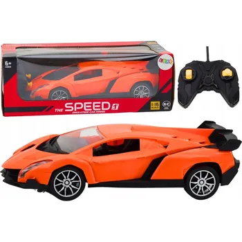 RC model auta DÁLKOVĚ OVLÁDANÉ SPORTOVNÍ AUTO ORANŽOVÉ RC AUTO 1:16 ZÁVODNÍ