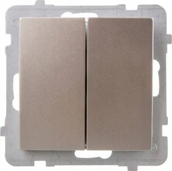 vypínač Dvojitý vypínač Klasik Ospel béžové odstíny ŁP-2G/m/45