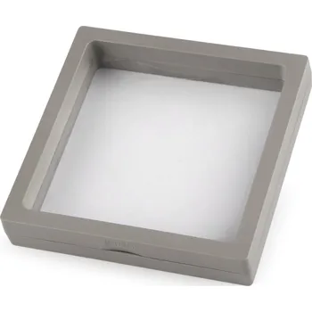 Náramek Krabička s průhlednou fólií k vystavení zboží a dárkovému balení 11x11 cm, malé, 2 šedá