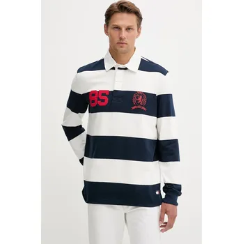 Pánské tričko Bavlněné tričko s dlouhým rukávem Tommy Jeans DM0DM22074 námořnická modř 59X, vel. M