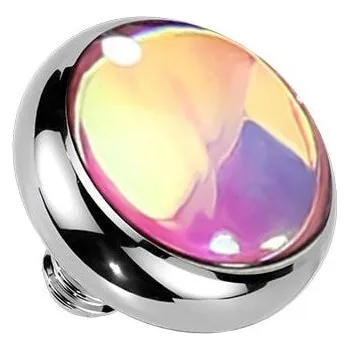 Piercing Šperky4U Náhradní ozdoba k dermálu / labretě TITAN, duhové barvy - TIT1636-P