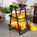 Kovový koš na ovoce tříúrovňový 34,5 x 28 cm