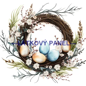 Látkový panel - Věneček jarní - VE-108 Velikost: 15x15cm, Materiál: Úplet