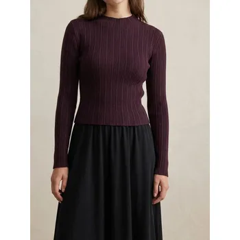 Dámská móda Sinsay - Proužkovaný rolák - kaštanová - 759IV-83X - 759IV-83X-L