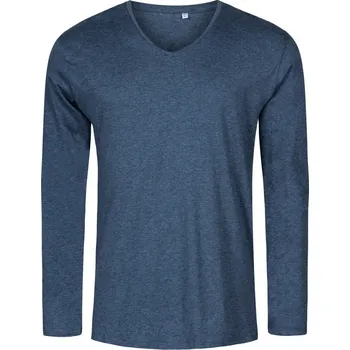 pracovní tričko Promodoro Tričko Promodoro 1460 s výstřihem do V , dlouhý rukáv, pánské COT40146065002-steel grey M Šedá ocelová