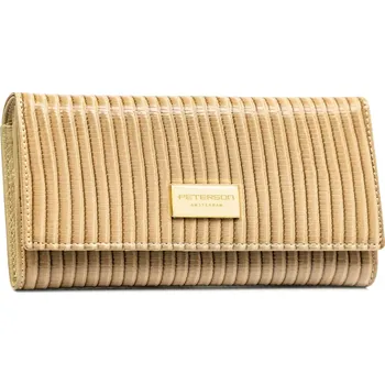 Peněženka Módní dámská koženkovo-kožená peněženka Peterson Clea, béžová