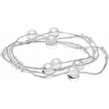 Náhrdelník Náhrdelník Dlouhé Bílé Korálky Jablonex Svatební Hostina Módní