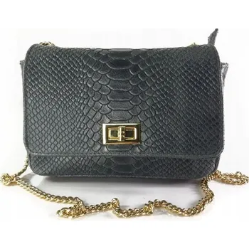 Vera Pelle kabelka, kožená kabelka přes rameno, pravá kůže, vícebarevná