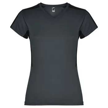 Dámské tričko Dámské sportovní tričko Suzuka, ebenová šedá/černá, Velikost S