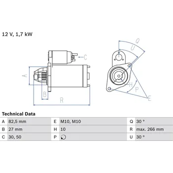 Startér Startér BOSCH 0 986 013 150