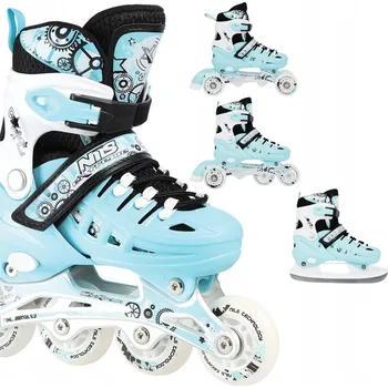 Kolečkové brusle BRUSLE 2V1 PRO DĚTI NASTAVITELNÉ 4v1 KOLEČKOVÉ BRUSLE KAUČUKOVÁ KOLEČKA KOLEČKOVÉ BRUSLE BRUSLE NA LED