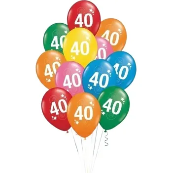 Balónek Latexové balónky číslo 40 mix barev 12ks