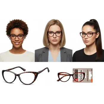 Brýle na čtení DIOPTRICKÉ BRÝLE DÁMSKÉ PLUSKY NA ČTENÍ K POČÍTAČI FLEX Pouzdro +3.0