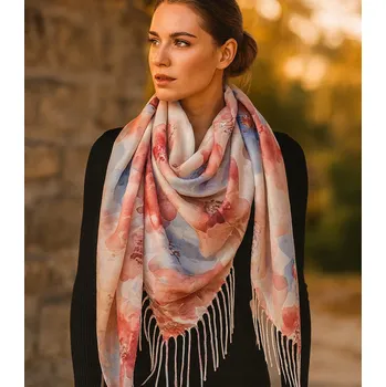 Šátek Agrafka šátek s květinami – polyester