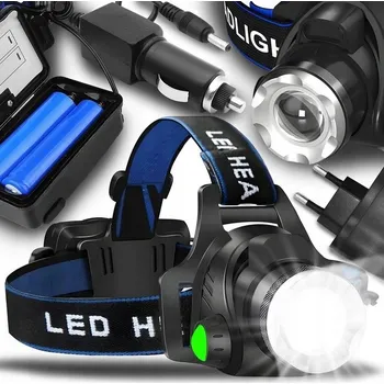 Čelovka Čelovka akumulátorová voděodolná LED pro mechaniky + nabíječka 2x aku