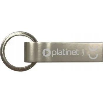 USB flash disk Flash disk PLATINET PMFMK64 64 GB USB 2.0 stříbrný