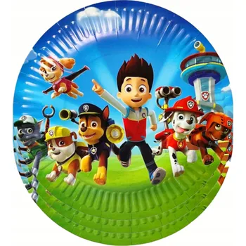 Party nádobí Papírové talířky „Tlapková patrola“ – 10 kusů