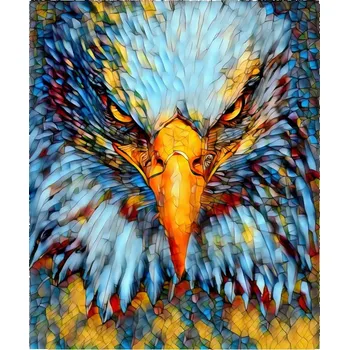 Přímotop Infratopný panel s motivem orla v abstrakci – elegantní řešení vytápění Rámy: Intermezzo, Výkon a rozměr: 540 W – 99 cm × 64 cm (22 m³)