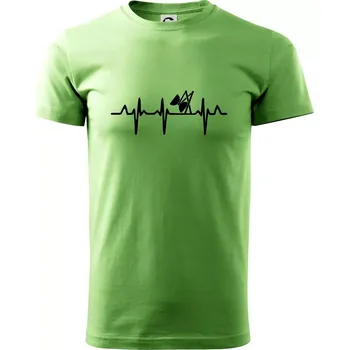 Pánské tričko EKG diabolo - Klasické pánské triko vyšší gramáže - 4XL ( Trávově zelená )