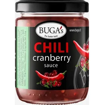 BUGA´s Chilli omáčka s brusinkami sklo 170 g