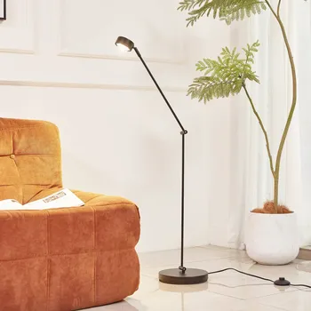 Svítidlo Stojací lampa Lindby Jyla, 88 cm, matná černá, GX53, flexibilní - Podstavec – průměr 22 cm, výška 3 cm černá matná 1 x 11 W LED - Doprava zdarma