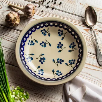 Talíř Bolesławiec hluboký jídelní talíř 22 cm - dek. 890 (druhá jakost)