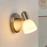 EGLO Nástěnné světlo Dake, 1 žárovka niklová matná, bílá 1 x 40 W