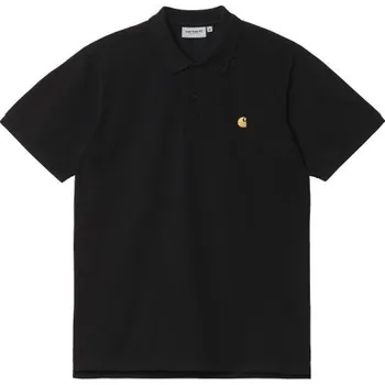Pánské tričko TRIKO CARHARTT WIP Chase Pique Polo S/S - černá - XXL + při osobním odběru 1 378 Kč